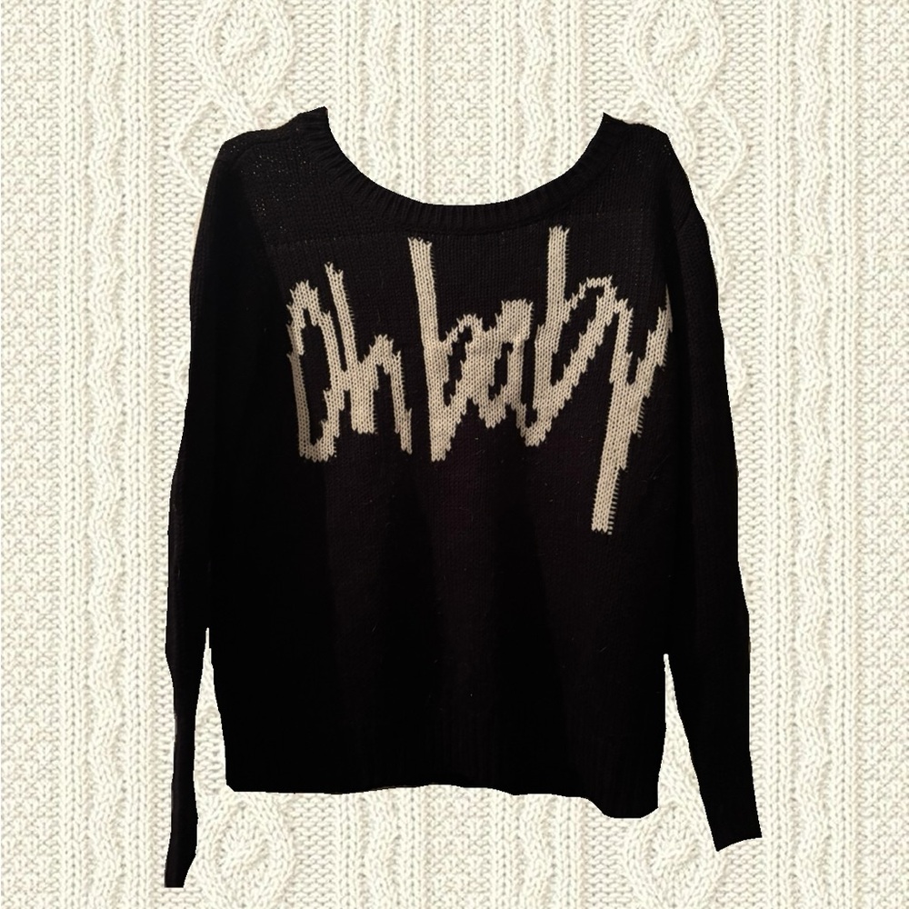 Chic Black 'Oh Baby' Sweater